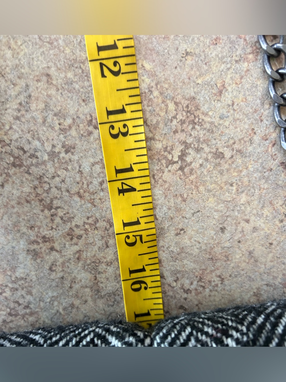 ZARA like new Herringbone Quilted Shoulder Purse with Chain - Picture 11 of 11